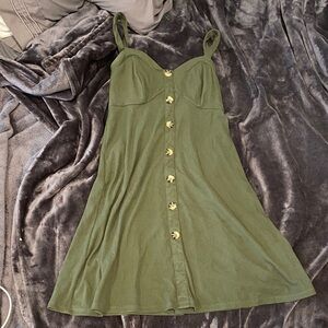 SHEIN Green Asymmetrical Dress